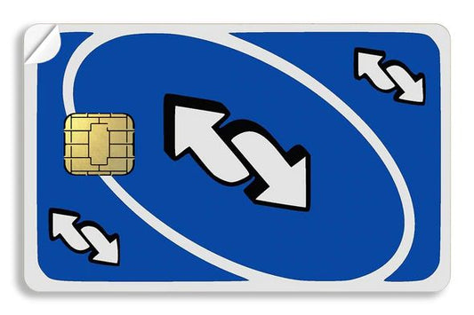 Blue UNO reverse card cover
